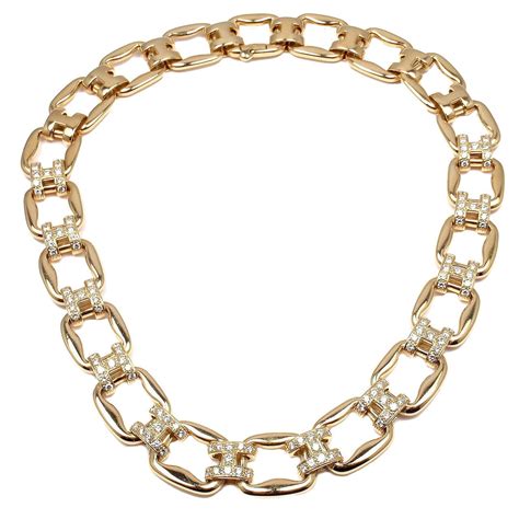 hermes chain necklace gold|Hermes diamond wedding band.